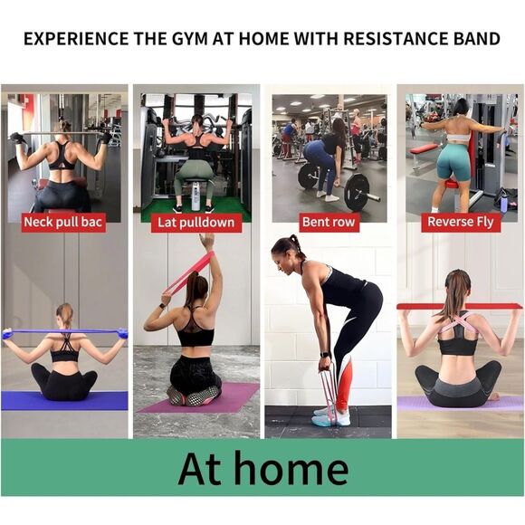 Resistance Yoga Bands Working Out Loop Exercise Workout Fitness, Home Gym 5 SR4 - Picture 5 of 9